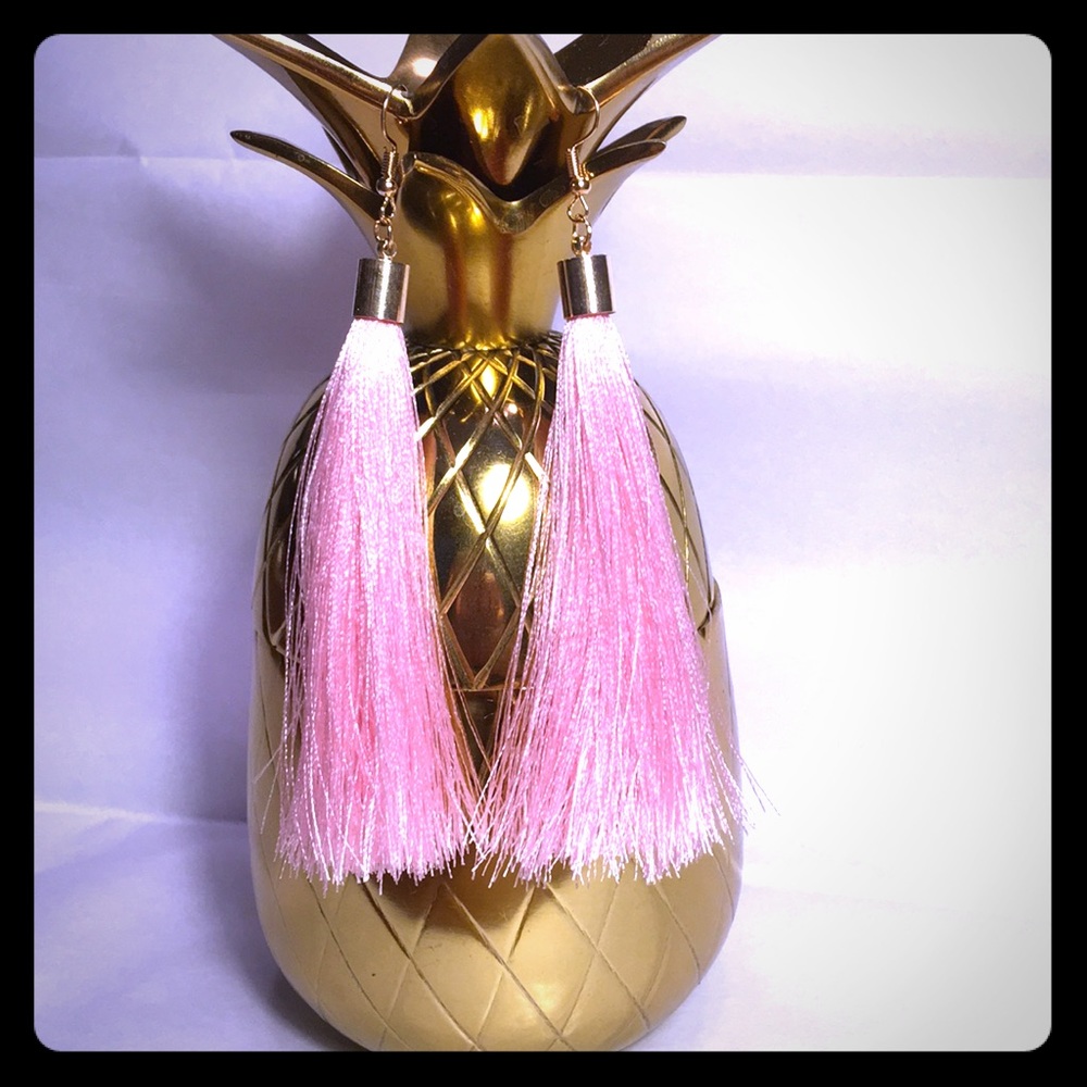 🔥FREE WITH $10 PURCHASE🔥Pink Tassel Earrings